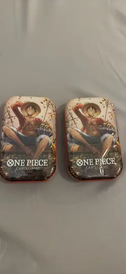 2x One Piece Tin Pack Set Vol. 2 Monkey.D.Luffy Factory Sealed - Image 1