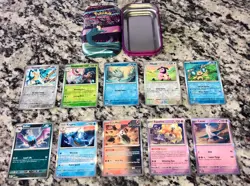 Pokemon Trading Galar Power Mini Tin, Dragapult, 50 Mixed All HALO Cards - Image 2