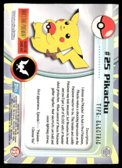 Pokemon Cards Pikachu #25 Topps Trading Cards Series 1 LP *1 - Image 2