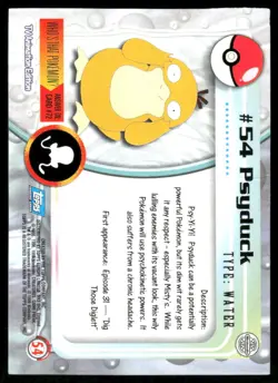 Pokemon Cards Psyduck #54 HOLO Topps Trading Cards Series 1 NM - Image 2