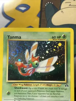 Pokemon TCG Yanma 17/75 Neo Discovery Unlimited Holo Rare Vintage 2001 - Image 3