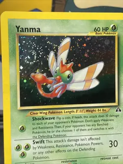 Pokemon TCG Yanma 17/75 Neo Discovery Unlimited Holo Rare Vintage 2001 - Image 4