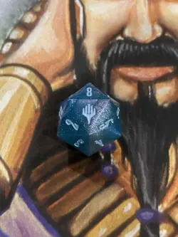 MTG Final Fantasy Gift Bundle Crystal Blue Oversized D20 Die Spin Down Counter - Image 1