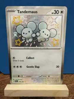 Pokemon TCG Tandemaus 209/091 Shiny Paldean Fates Scarlet & Violet Card - Image 1