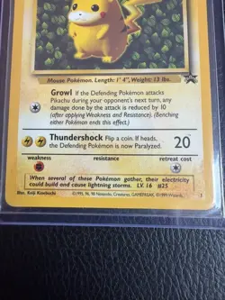 Pokemon Cards Pikachu 1 Wizards Black Star Promos WOTC Promo - Image 3
