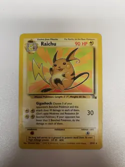 Raichu 29/62 Fossil Regular Unlimited (Pokemon TGC) HP - Image 1