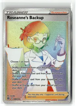 Roseanne's Backup ⭐ 180/172 Holo Rare Rainbow Brilliant Stars 2022 Pokemon NM - Image 1