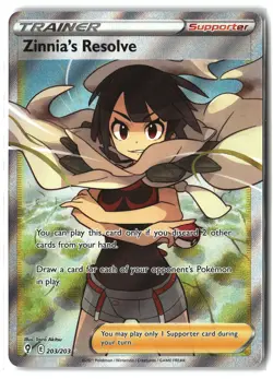 Zinnia's Resolve ⭐ 203/203 Holo Rare Ultra Evolving Skies 2021 Pokemon NM - Image 1