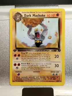 Dark Machoke 40/82 Team Rocket 1st Edition Pokemon Card - Never Played! - Image 1