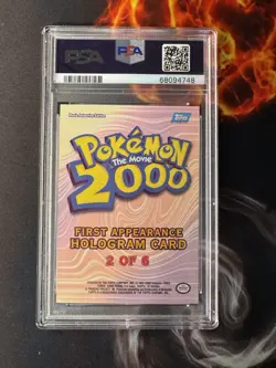 Topps Series 1 Pokemon First Appearance # 2 Of 6 Super Holo Rare Slowking PSA 8 - Image 2