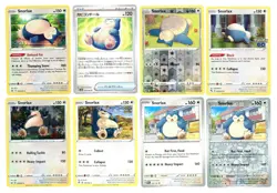 Snorlax Pokemon TCG 8 Card Collection Holo Rare Cosmos CCG 136 140 141 143 Doll - Image 1