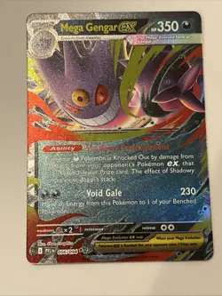 Mega Gengar ex 056/094 Me02: Phantasmal Flames Holo Pokemon Card - Image 1