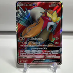2017 Pokemon TCG Shining Legends Entei GX 71/73 Full Art UR NM One Owner - Image 1