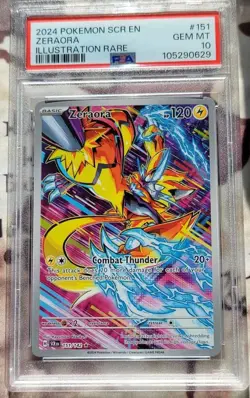 PSA 10 Zeraora 151/142 Sv07: Stellar Crown Holo Pokemon Tcg - Image 1