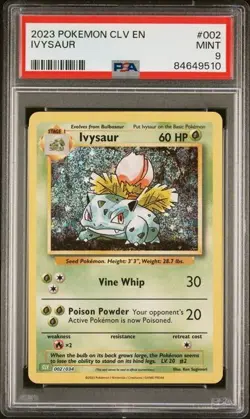 PSA 9 Mint Ivysaur 002/034 CLV TCG Classic Holo 2023 Pokemon - Image 1