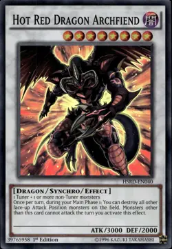 Hot Red Dragon Archfiend 1st Ed Super HSRD-EN040 Yu-Gi-Oh! - Image 1