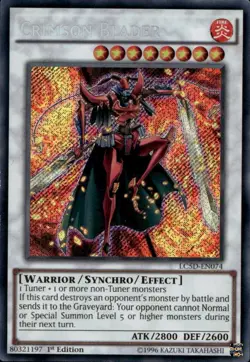 Crimson Blader 1st Ed Secret Rare LC5D-EN074 Yu-Gi-Oh! - Image 1