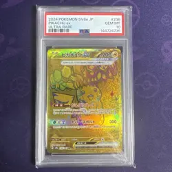 PSA 10 Pikachu EX UR 236/187 Terastal Festival EX Japanese Pokemon Card 2024 - Image 1