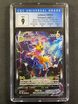 Pokemon Cards TCG CGC 9 Mint Jolteon Vmax Premium Collection Promo SWSH184 - Image 1