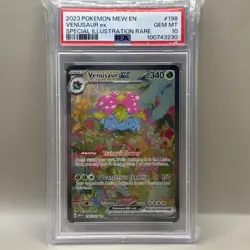 Pokemon Venusaur EX 198/165 SV:151 English Card, Sir PSA 10 Gem Mint - Image 1