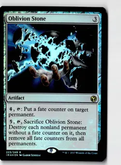 Oblivion Stone 223 Foil Rare Iconic Masters Magic: The Gathering Lightly Played - Image 1