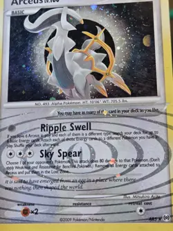 Pokemon TCG Arceus Lv.100 AR5 Platinum Holo Rare LP/MP Condition - Image 3