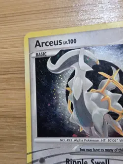 Pokemon TCG Arceus Lv.100 AR5 Platinum Holo Rare LP/MP Condition - Image 4
