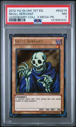 Yu-Gi-Oh! Konami Skull Servant LCYW-EN219 Ultra Rare 1st Ed PSA 7 POP 3 - Image 2