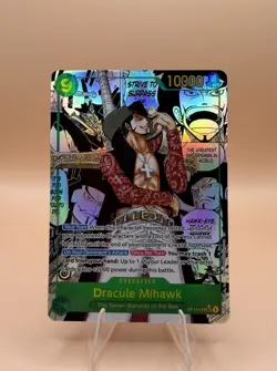 ONE PIECE!! THE AZURE SEAS SEVEN!! MANGA SUPER RARE!! DRACULE MIHAWK!! OP14-119 - Image 1