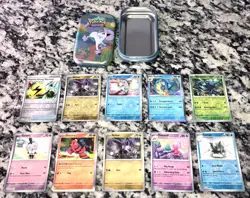 Pokemon Trading Card Galar Pals Mini Tin Galarian Ponyta 50 Mixed All HALO Cards - Image 2