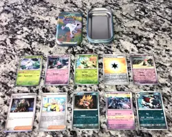 Pokemon Trading Card Galar Pals Mini Tin Galarian Ponyta 50 Mixed All HALO Cards - Image 3