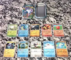 Pokemon Trading Card Galar Pals Mini Tin Galarian Ponyta 50 Mixed All HALO Cards - Image 5