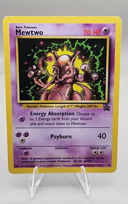 Pokemon Mewtwo WOTC Black Star Promo #14 Non-Holo – Near Mint – Vintage Card - Image 2