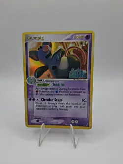 Grumpig 20/100 Holo Rare EX Crystal Guardians Stamped Pokemon Card NM - Image 1
