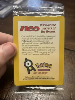Sealed Entei Black Star Promo Holo Pokemon TCG Card - Image 1