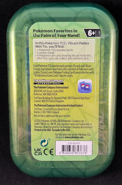 Pokemon TCG - Paldea Friends Mini Tin - 2 Booster Packs/Sticker Sheet/Art Card - Image 4