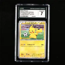 CGC 7 NEAR MINT 2014 Pokemon JPN Pitch's Pikachu XY-P Promo - Image 1