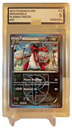AGS 5 Krookodile (Team Plasma) 70/116 Pokemon BW 2013 Plasma Freeze Regular Slab - Image 1