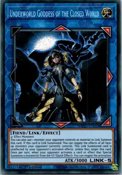 Yugioh Underworld Goddess of the Closed World MP22-EN028 1st Edition Prismatic S - Image 1