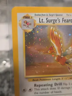 Lt. Surge's Fearow 7/132 Pokemon Gym Heroes Unlimited Holo Rare Card WOTC NM - Image 2
