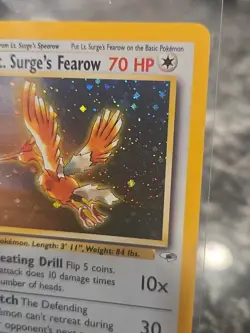 Lt. Surge's Fearow 7/132 Pokemon Gym Heroes Unlimited Holo Rare Card WOTC NM - Image 3