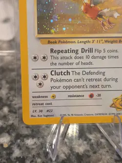 Lt. Surge's Fearow 7/132 Pokemon Gym Heroes Unlimited Holo Rare Card WOTC NM - Image 5