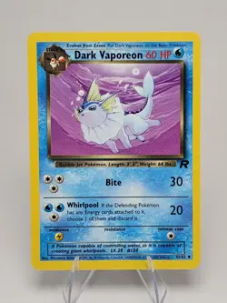 Dark Vaporeon Pokemon Card Team Rocket Set 45/82 Near Mint Condition - Image 1