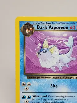 Dark Vaporeon Pokemon Card Team Rocket Set 45/82 Near Mint Condition - Image 3
