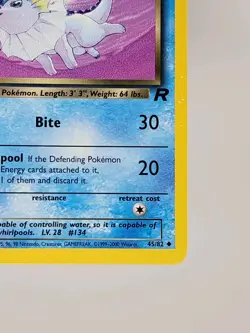 Dark Vaporeon Pokemon Card Team Rocket Set 45/82 Near Mint Condition - Image 5