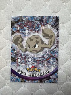 Geodude #74 Topps Pokemon TV Blue Logo 1999 Series 1 Non-Holo Vintage Card NM-LP - Image 1