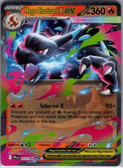 Mega Charizard X ex 013/094 ME02: Phantasmal Flames - Pokemon Card - NM - Image 1