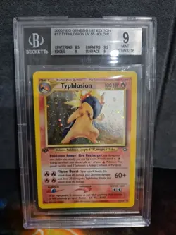 Pokemon TCG Typhlosion Neo Genesis 17 Holo 1st Edition Holo Rare BGS 9 *SWIRL* - Image 1