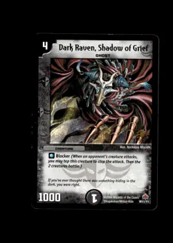 Dark Raven, Shadow of Grief M11/Y1 Duel Masters Card 2004 Wizards of the Coast - Image 1