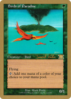 Magic MTG - Birds of Paradise (World Championship Deck) - PLAYED - EN - Image 1